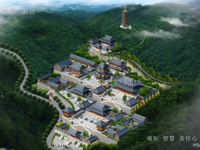 吉林龙王寺古建规划设计布局图